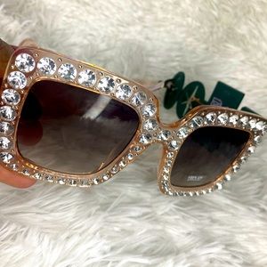 Wild Fable Light Pink Jeweled 💎 Sunglasses